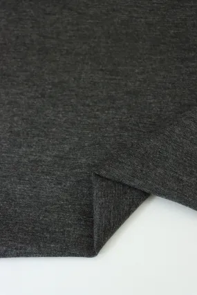 3YD 21IN REMNANT; Heathered Charcoal Viscose Nylon Ponte