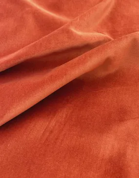 Burnt Orange Cotton Velvet Fabric