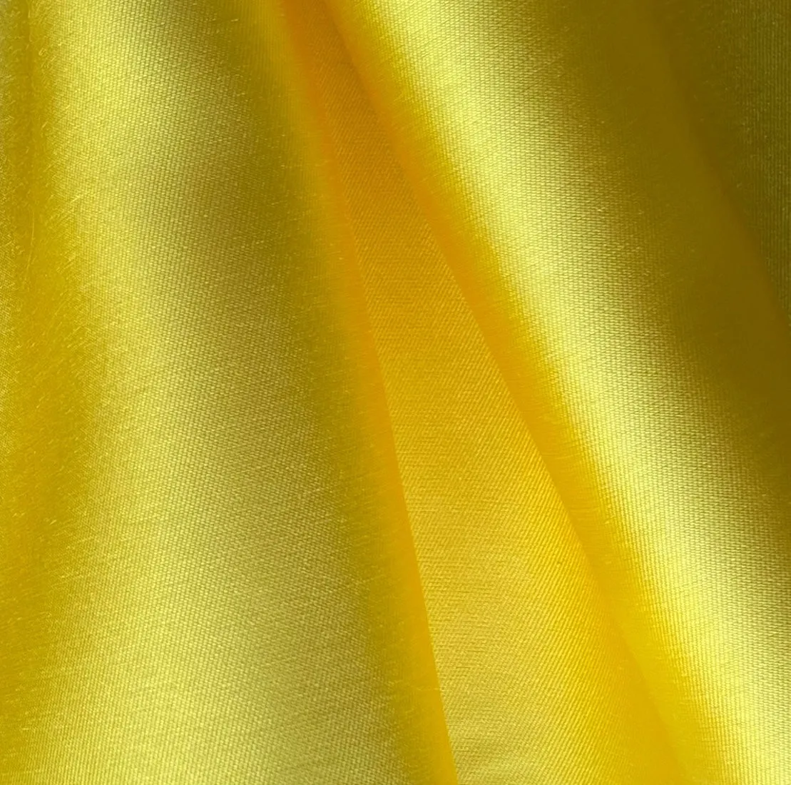 Cadmium Yellow Crisp Polyester Mikado Twill