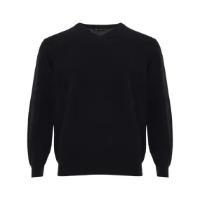 Colombo Elegant Black Cashmere Sweater for Men