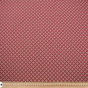 Crimson Diamonds Cotton Canvas Print