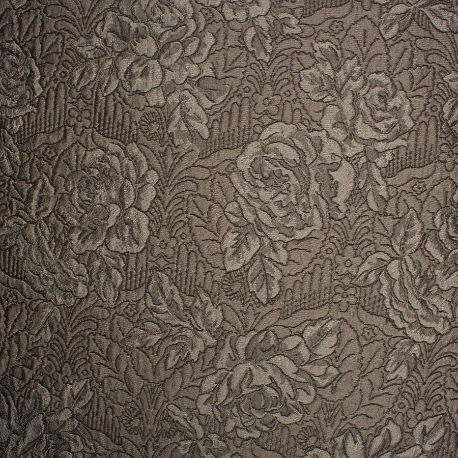 Dark Slate Grey Floral Matelassé