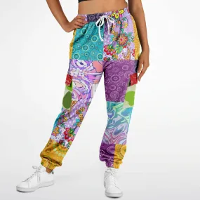 Delirium Hippie Patchwork Solar Flare Unisex Eco-Poly Cargo Joggers