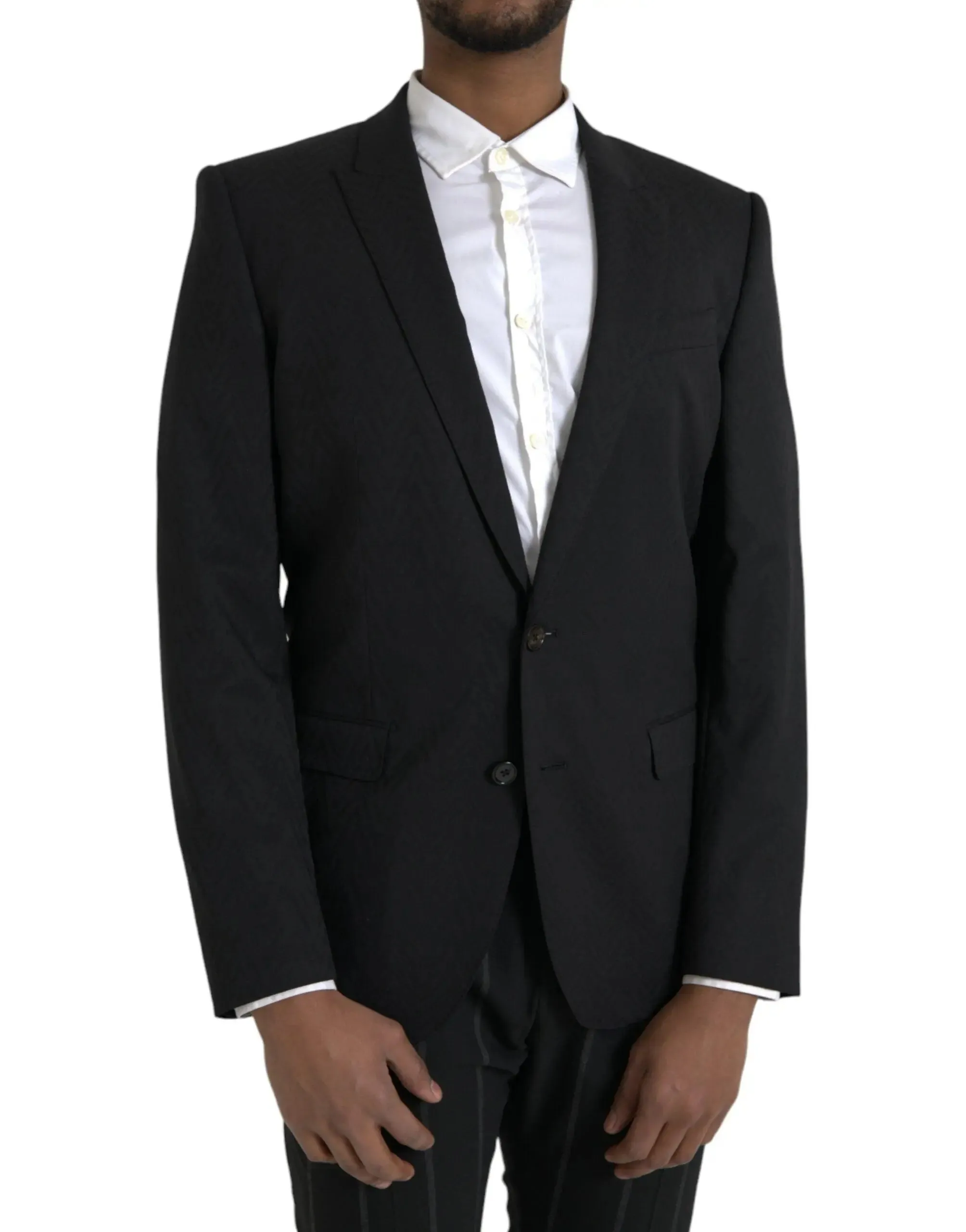 Dolce & Gabbana Black Slim Fit Jacket Coat Blazer