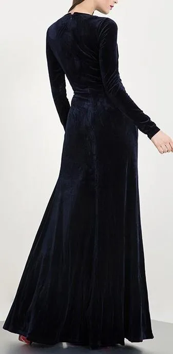 Draped Velvet Gown