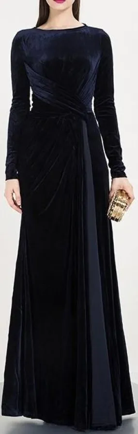 Draped Velvet Gown