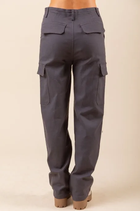 Evelyn Cargo Pants Charcoal