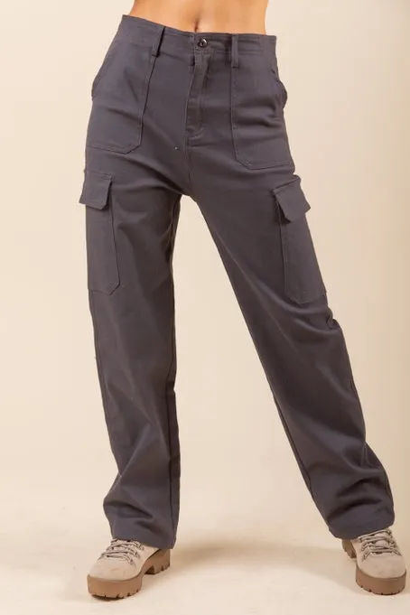 Evelyn Cargo Pants Charcoal