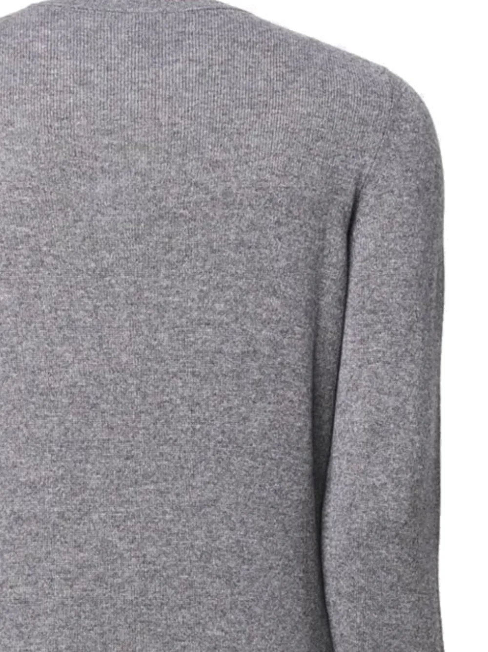 Grey Cashmere Knit Sweater Long Sleeve