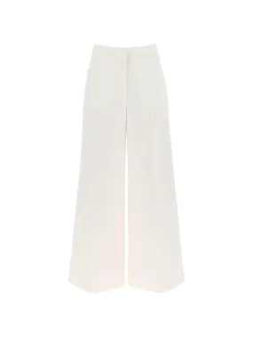 High-Rise Tuxedo Trousers in Wool