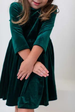 HUNTER VELVET TWIRL DRESS