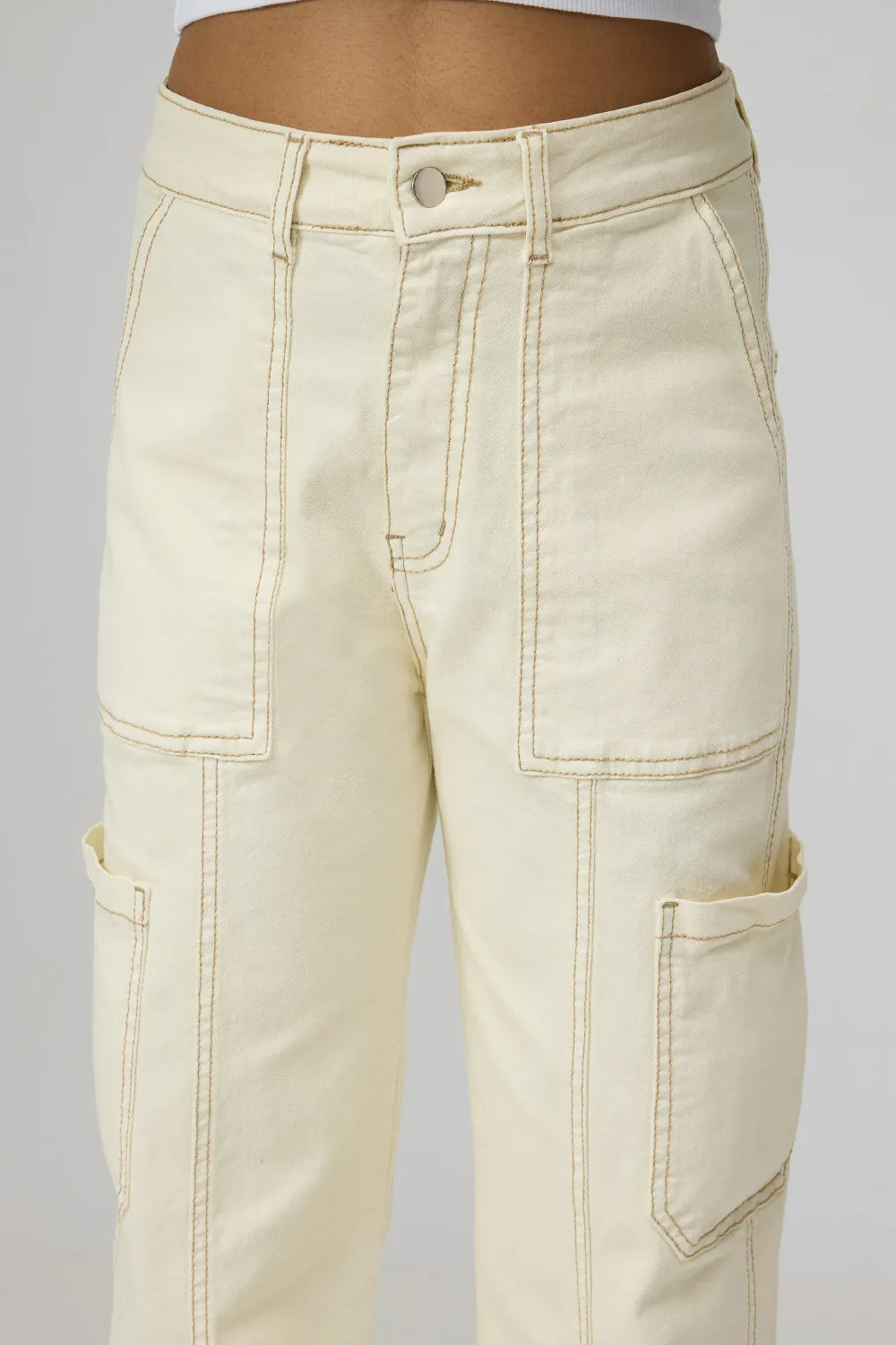 Merino White Cargo Pants