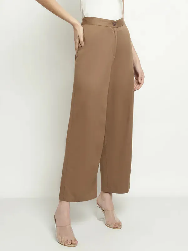 Mettle Women Loose Fit High-Rise Trousers