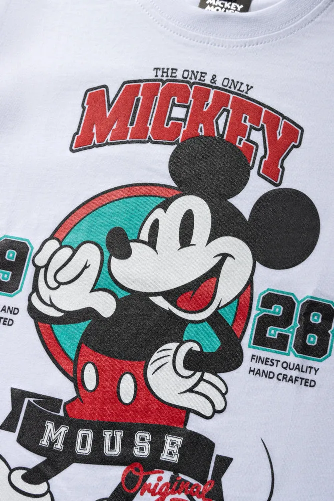 Mickey Mouse Short Sleeve T-Shirt White