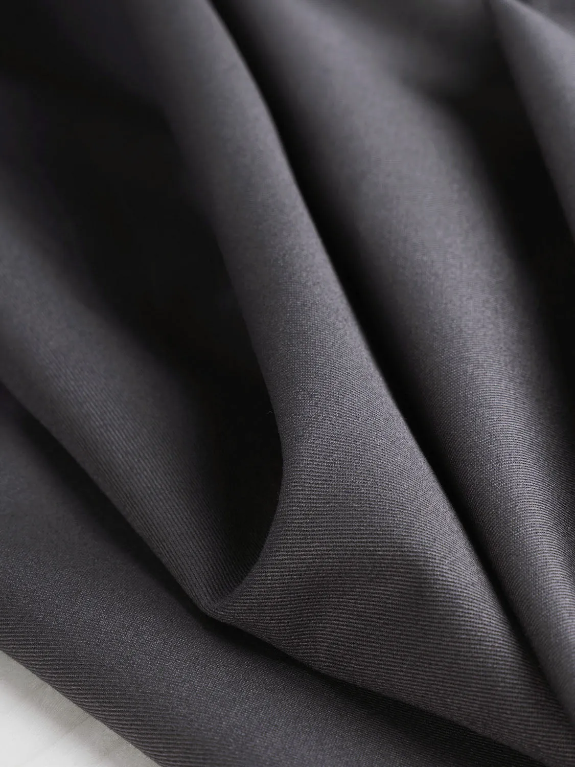 Midweight  Organic Cotton Twill - Charcoal - Swatch