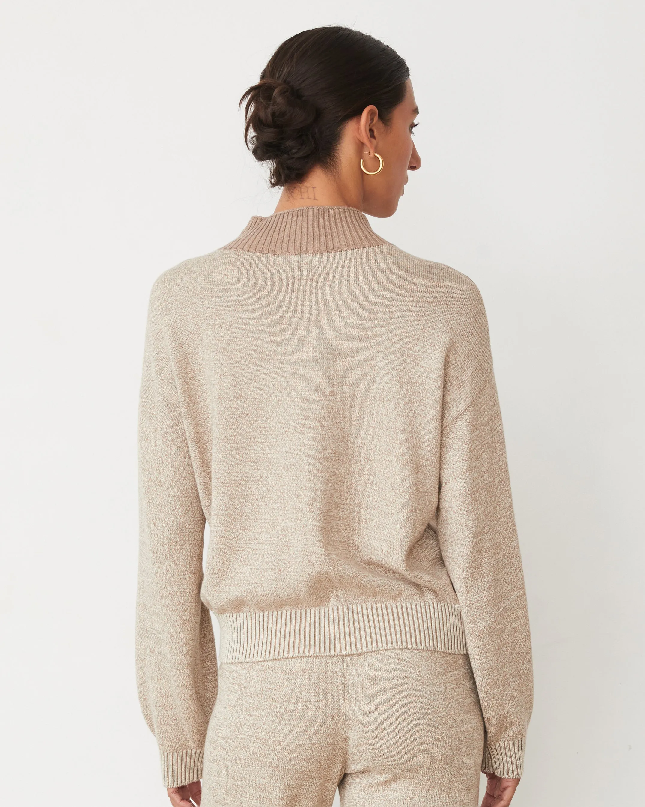 Organic Cotton Cashmere Funnel Neck Sweater