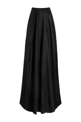 Persica Maxi Velvet Skirt - Black by RosewaterHouse