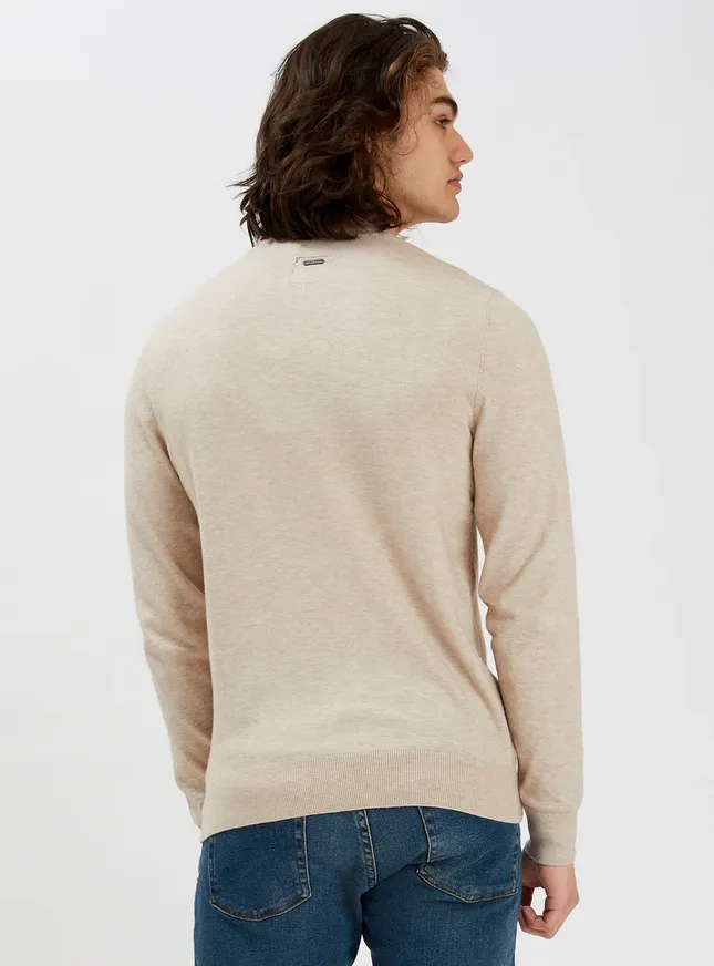 Point Zero Logan Crew Neck Sweater | Beige