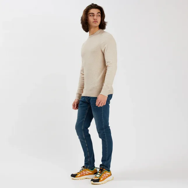 Point Zero Logan Crew Neck Sweater | Beige