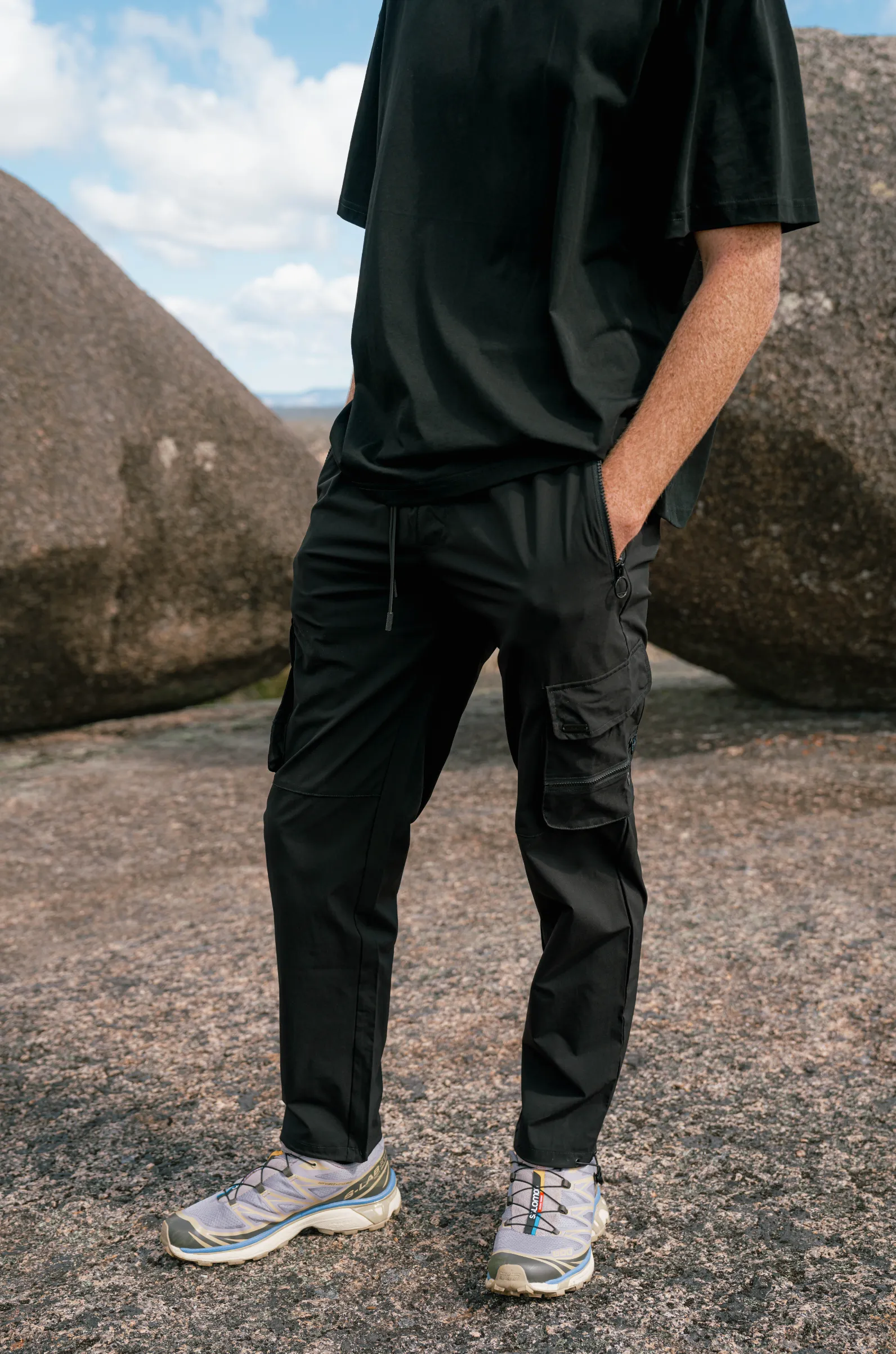 PYRA Nero Cargo Pants Black