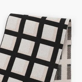 Shadow Grid Jacquard - Black / Chalk