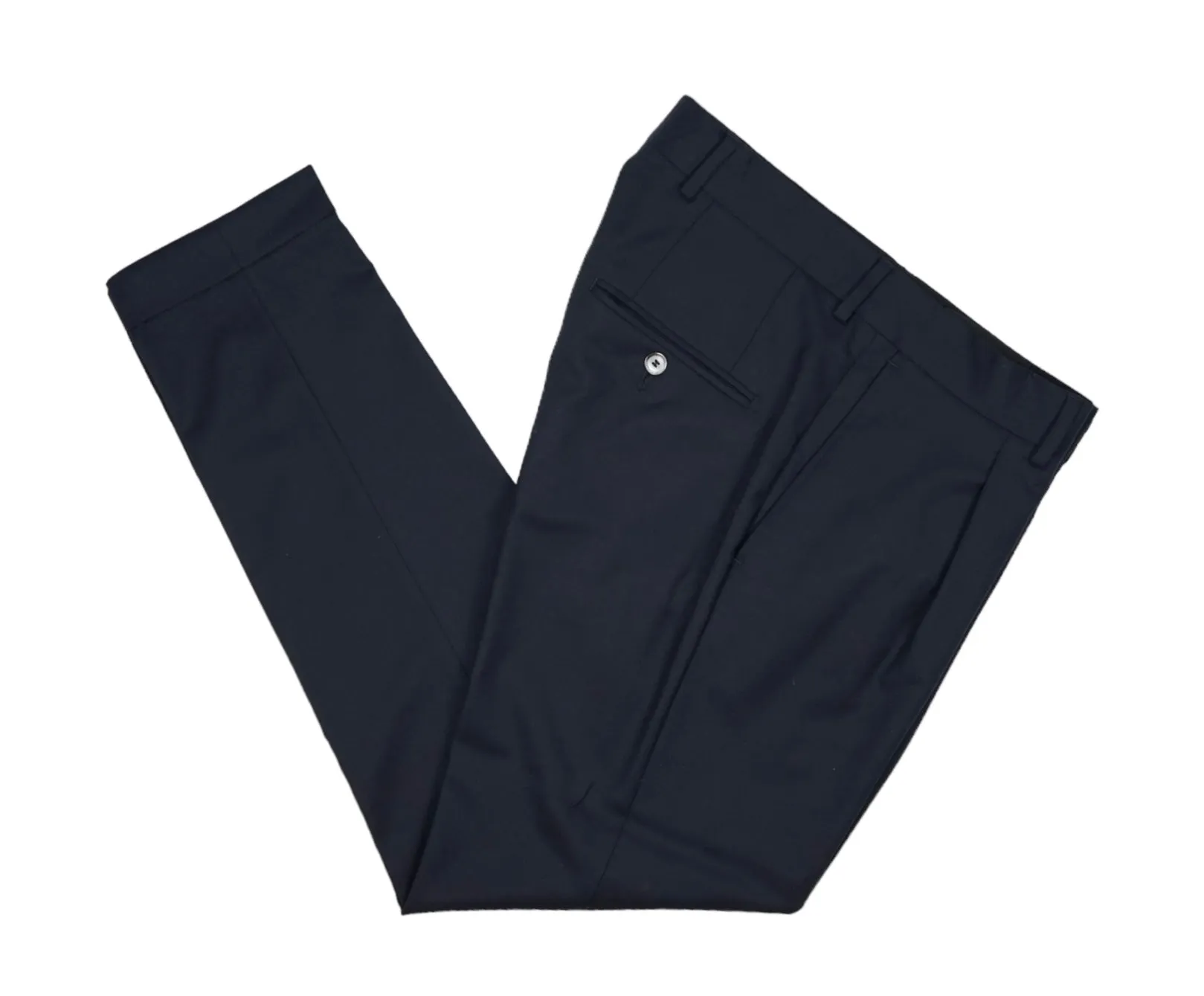 SIR – Navy Pleated High Rise Wool Trousers 50