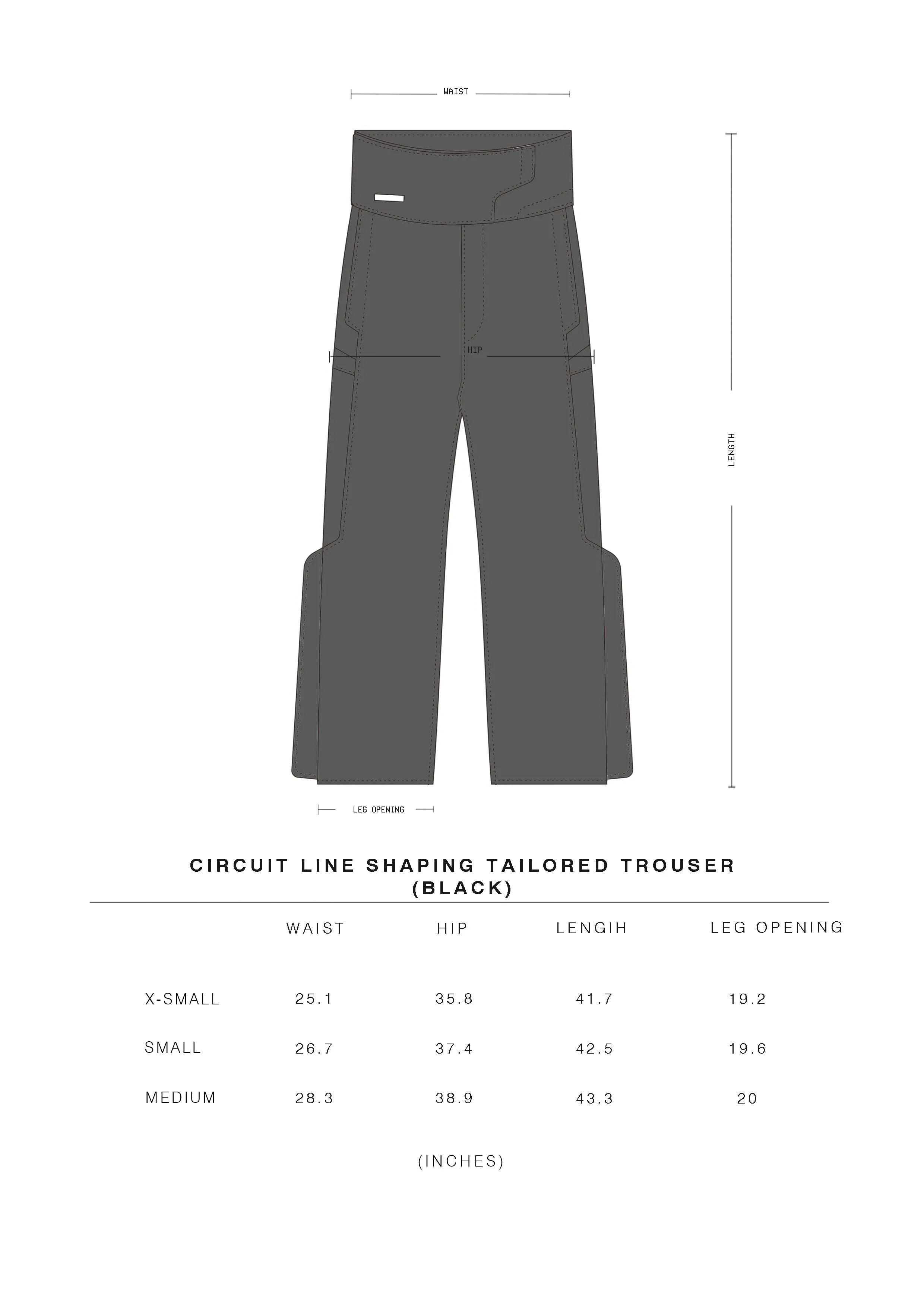 Staff Uniform Circuit Line Shaping Tailored Trouser