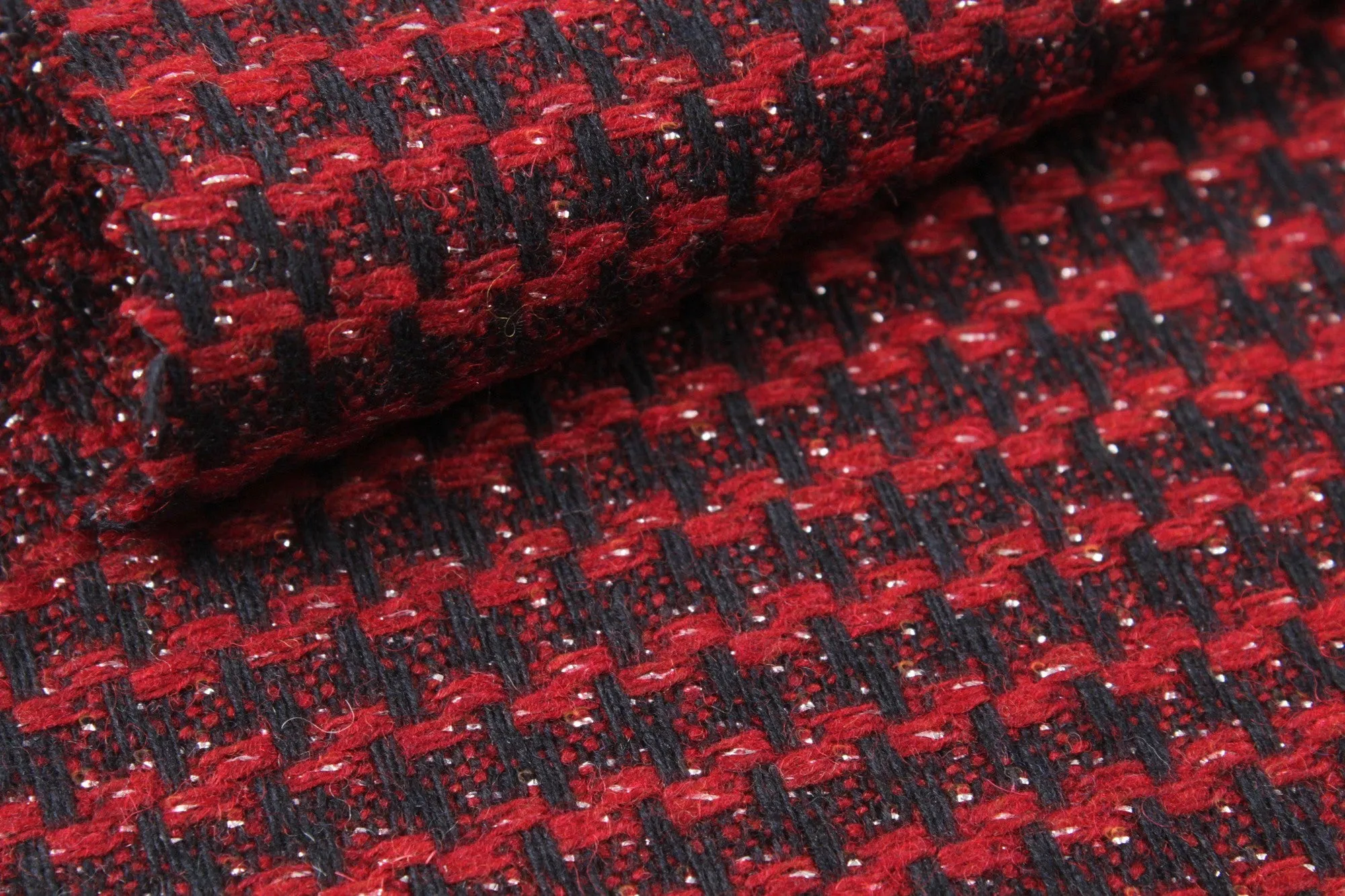 Structured Recycled Wool - Red