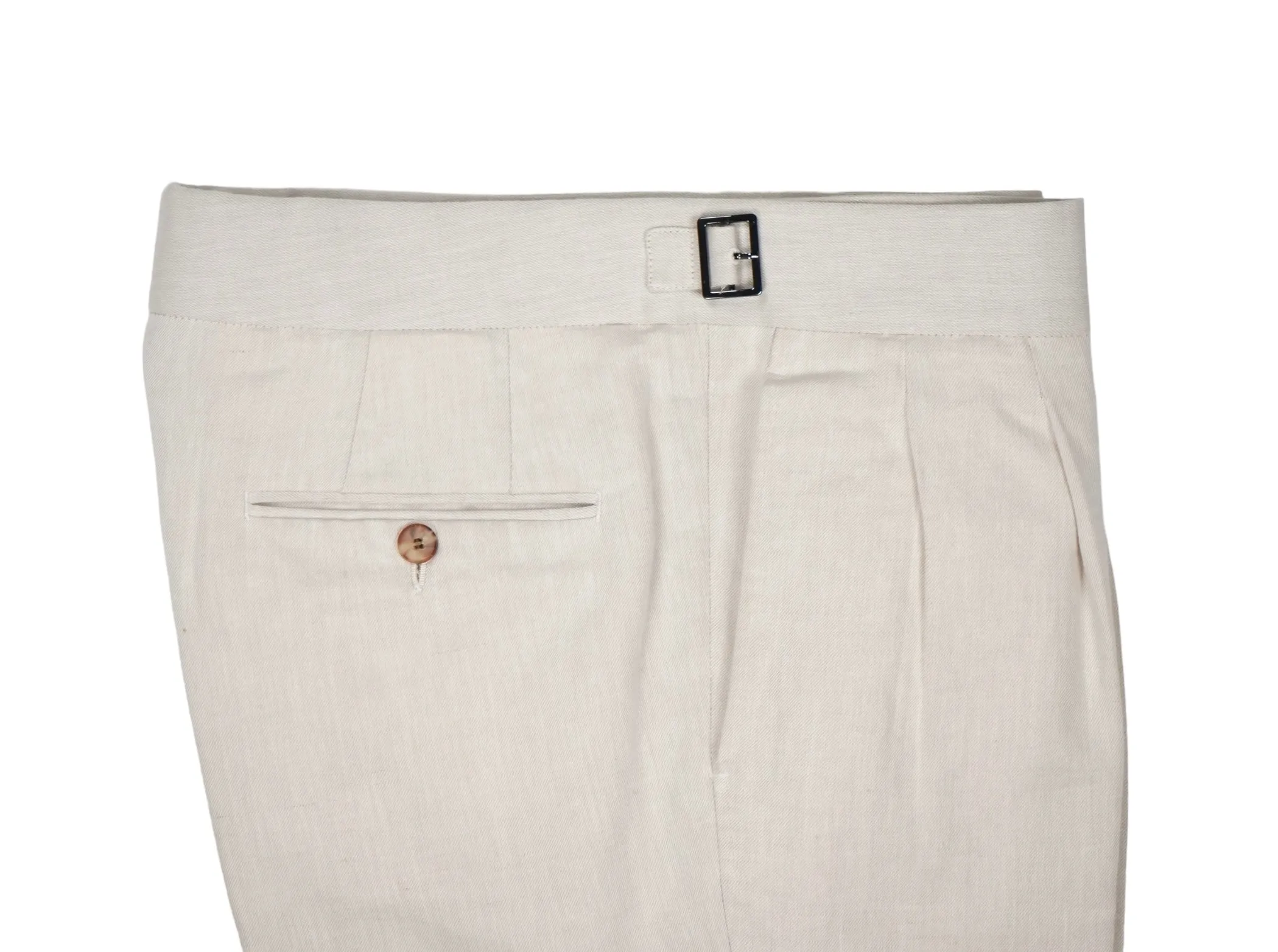 Suitsupply - Sand High Rise Pleated Linen/Cotton Gurkha Trousers 48