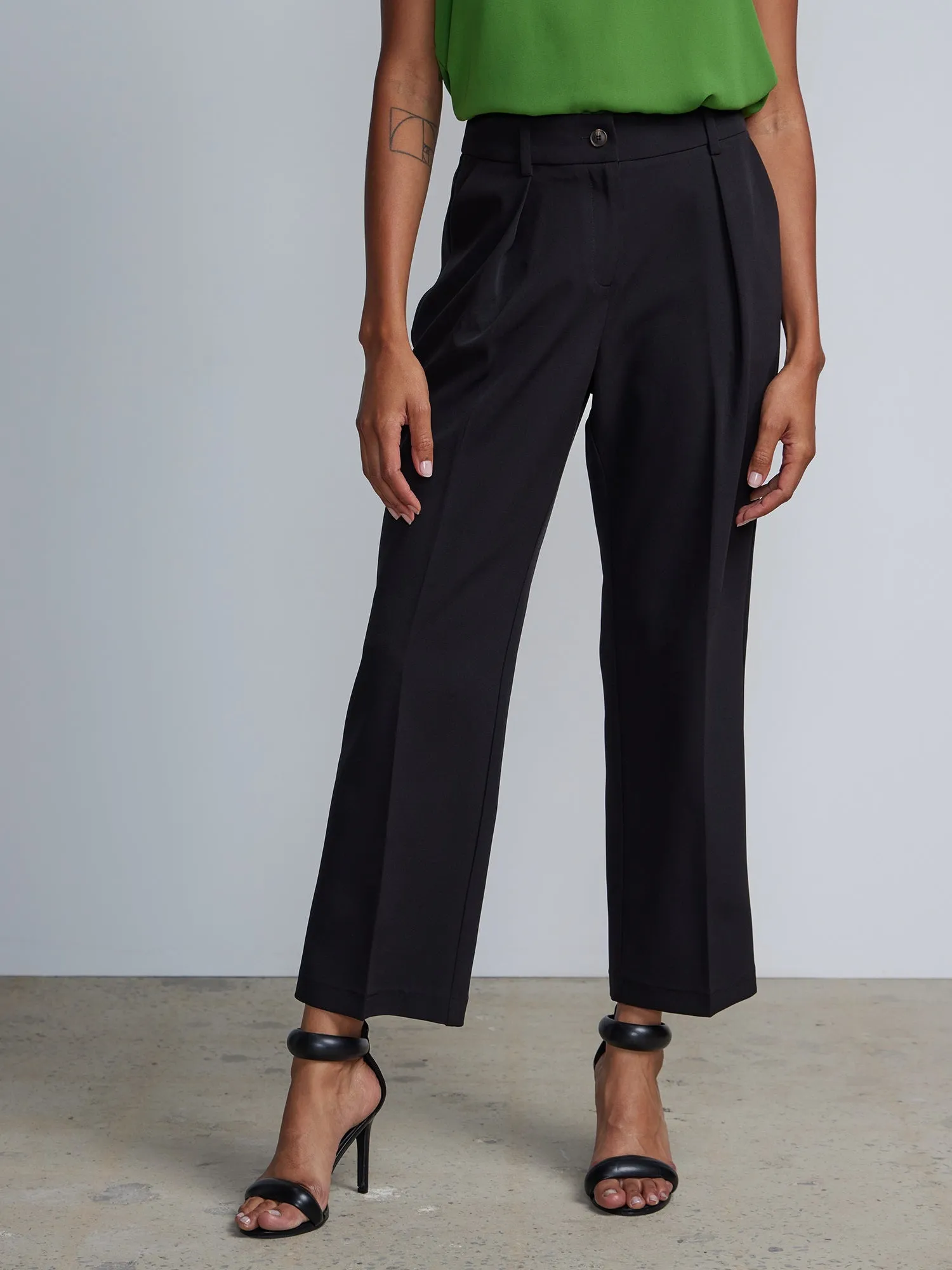 Tall High Rise Pleated Trousers