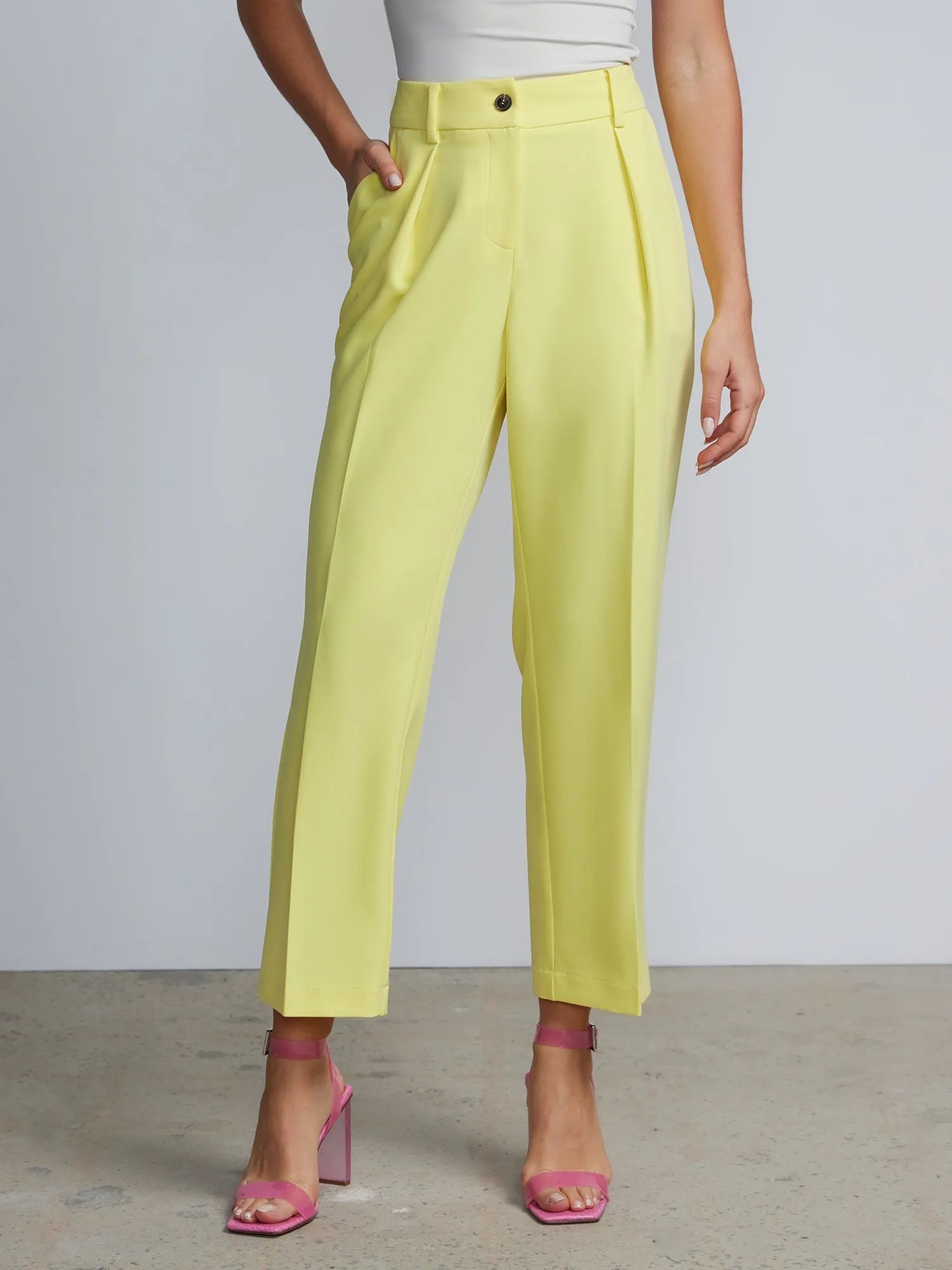 Tall High Rise Pleated Trousers