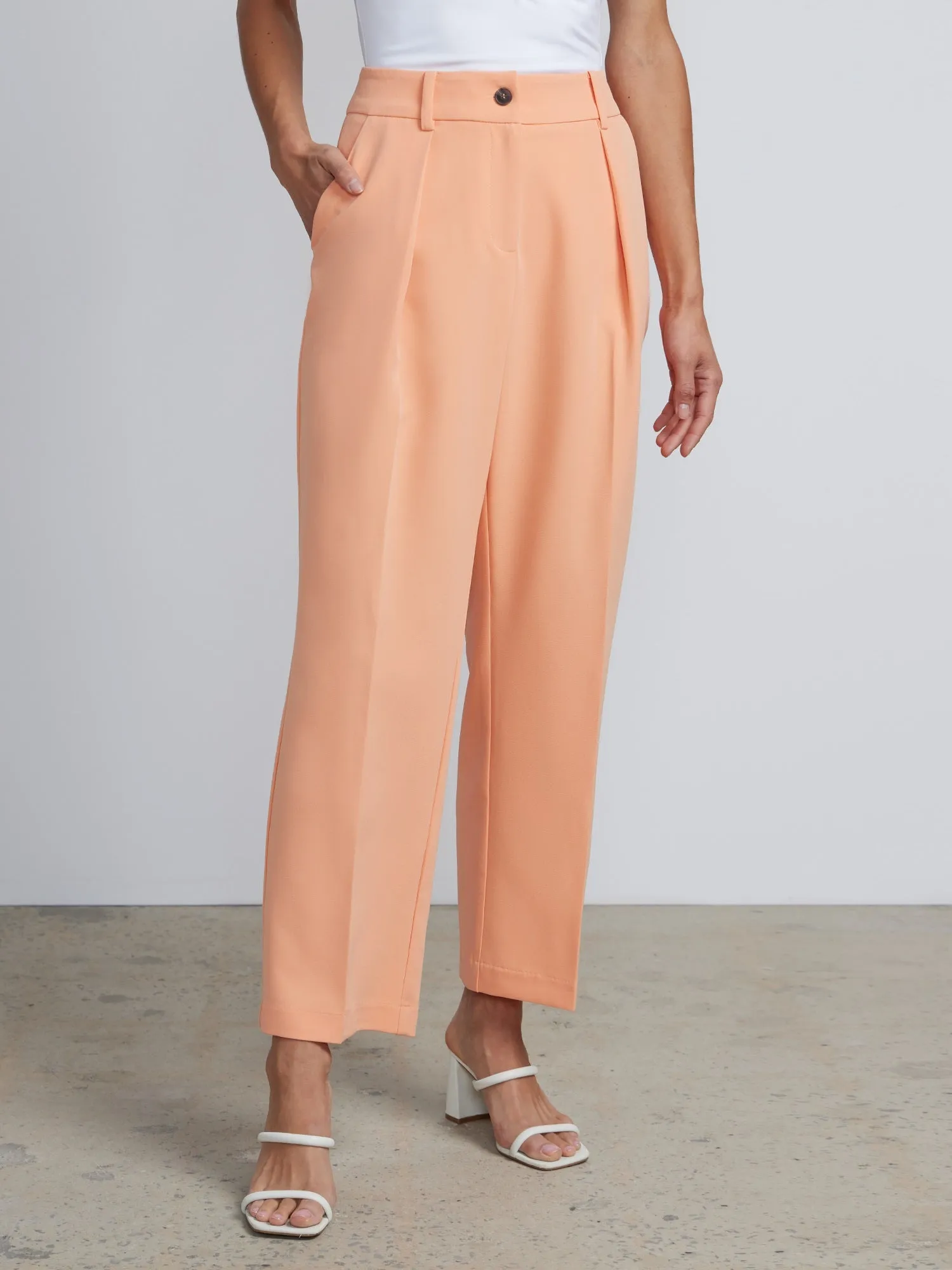 Tall High Rise Pleated Trousers