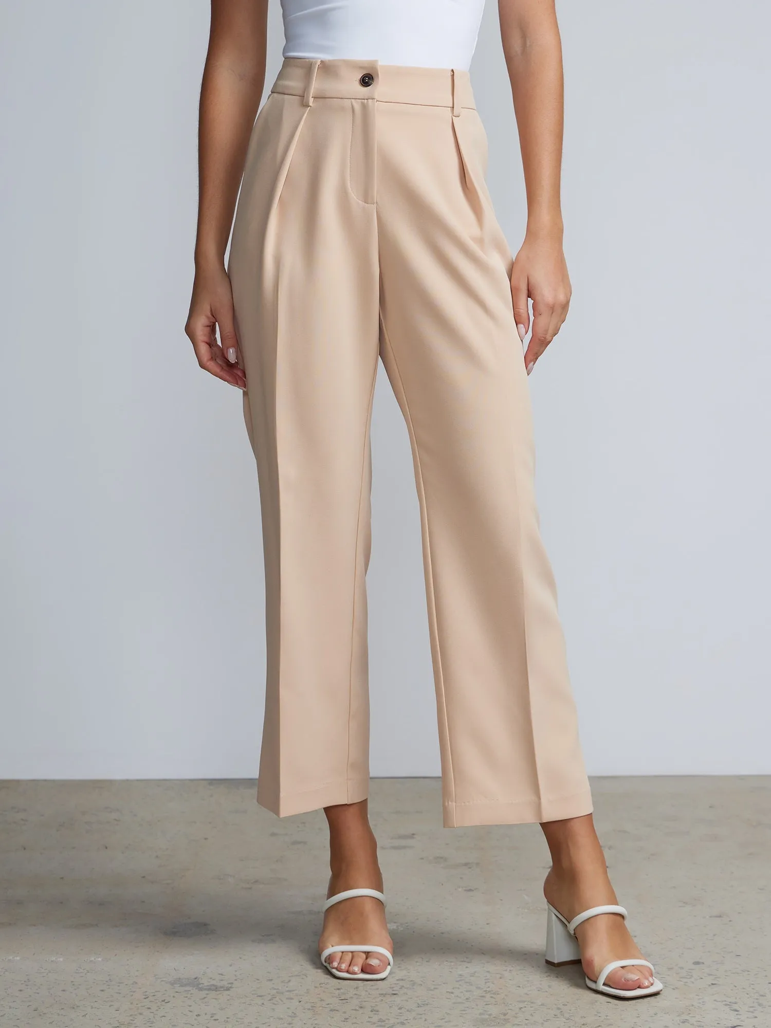 Tall High Rise Pleated Trousers