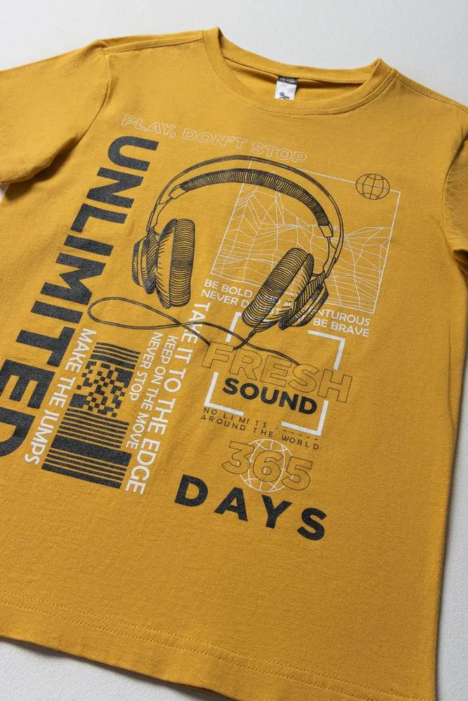 Unlimited Short Sleeve T-Shirt Yellow