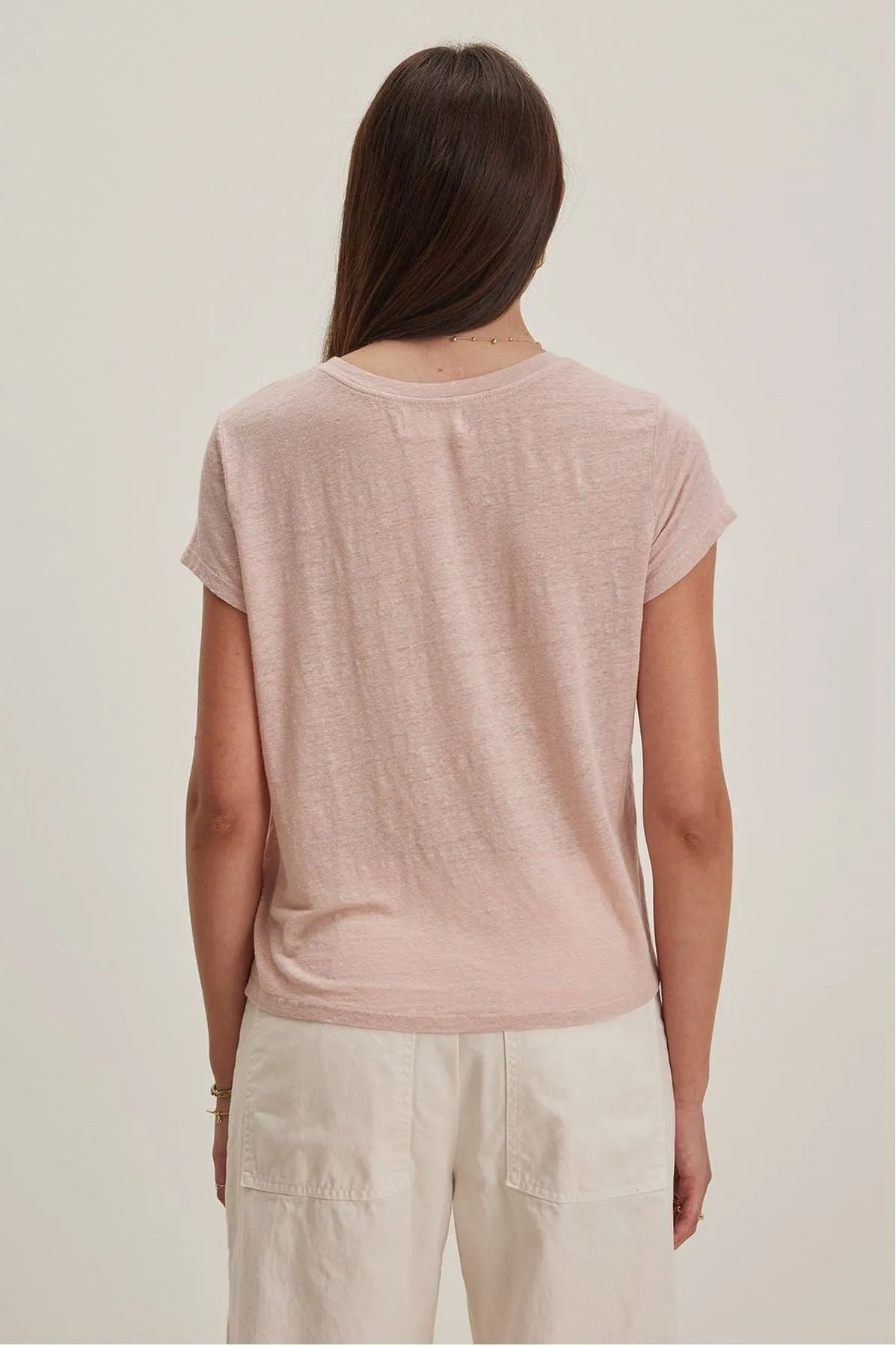 Velvet by Graham & Spencer Casey Crew Neck Linen Knit Tee | Tutu