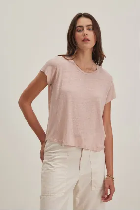 Velvet by Graham & Spencer Casey Crew Neck Linen Knit Tee | Tutu