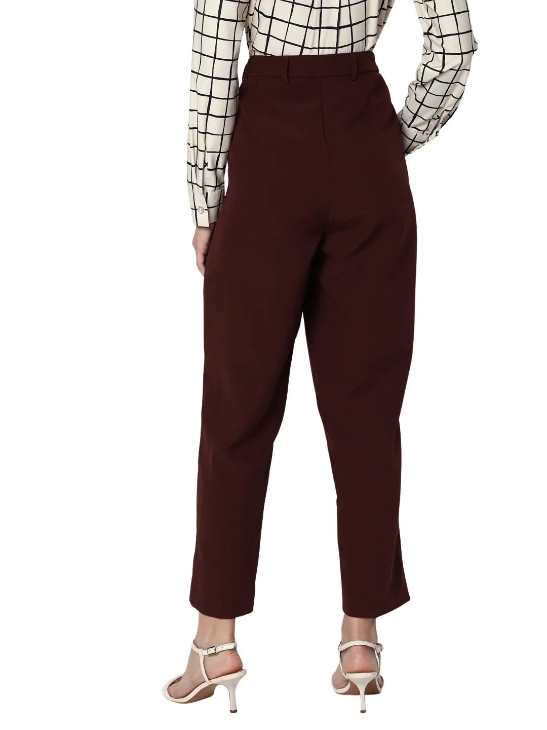 VERO MODA Women's Slim Pants (Bitter Chocolate)