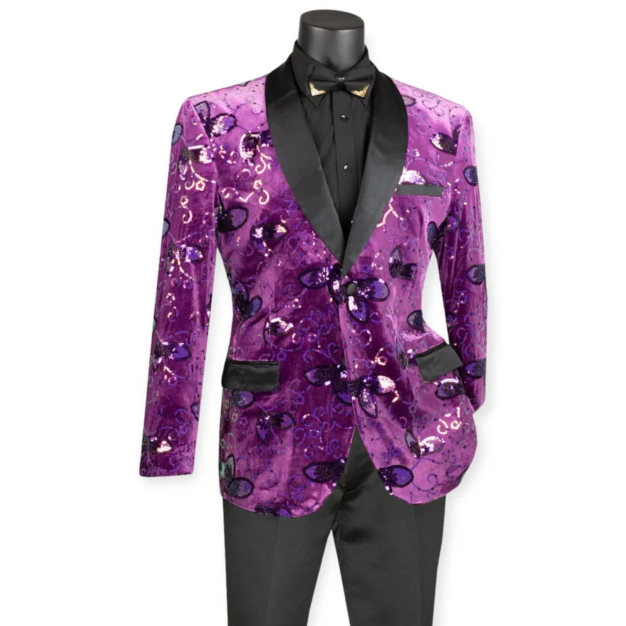 VINCI: Velvet Sequin Blazer BSQ-4