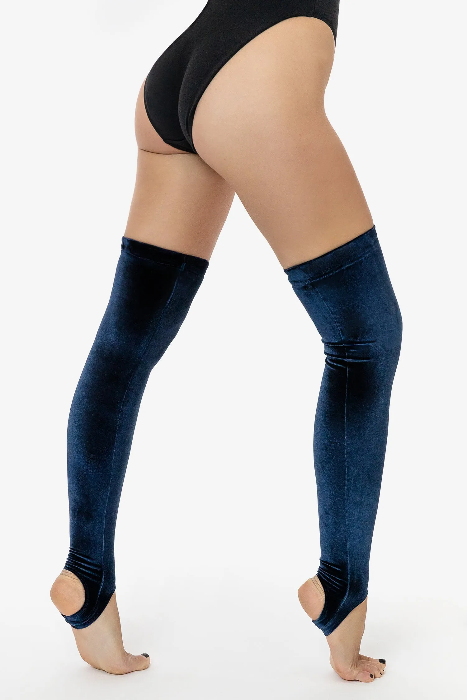 VVT3069 - Velvet Thigh High Stirrup Sock