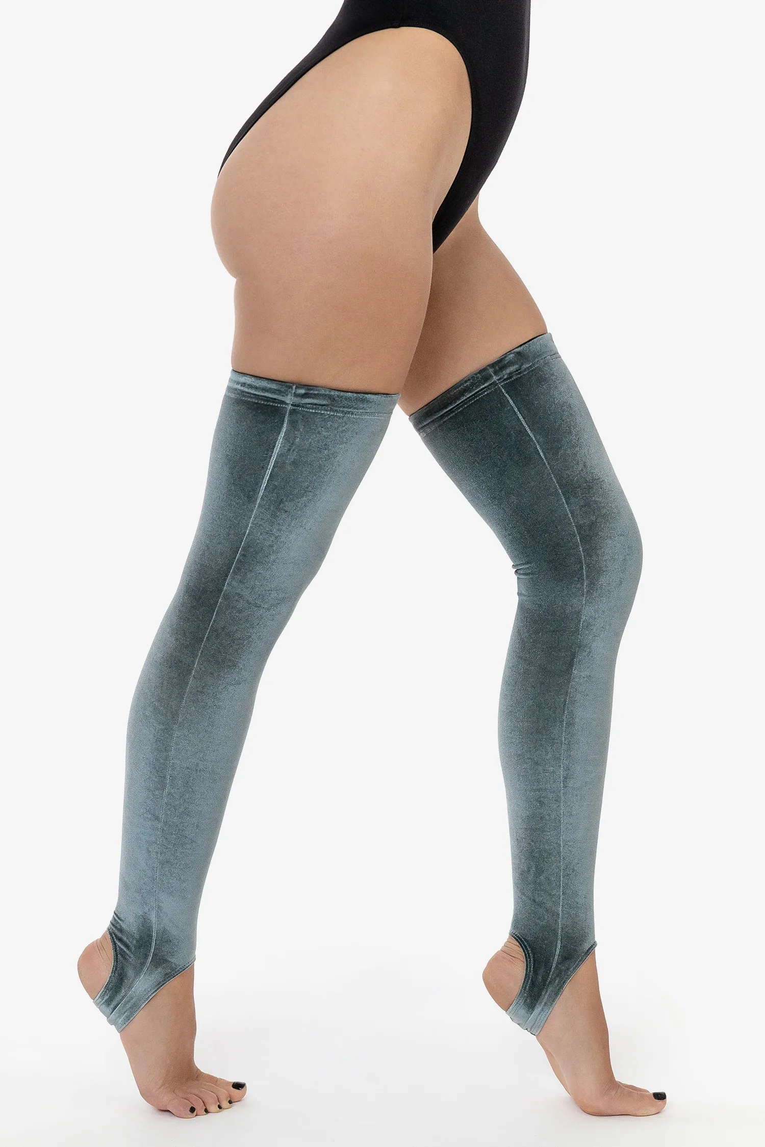 VVT3069 - Velvet Thigh High Stirrup Sock