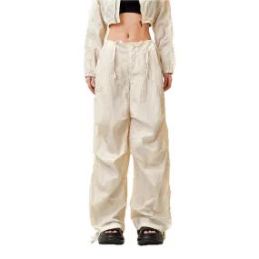 WildWorld Parachute Wide-Leg Pants In White