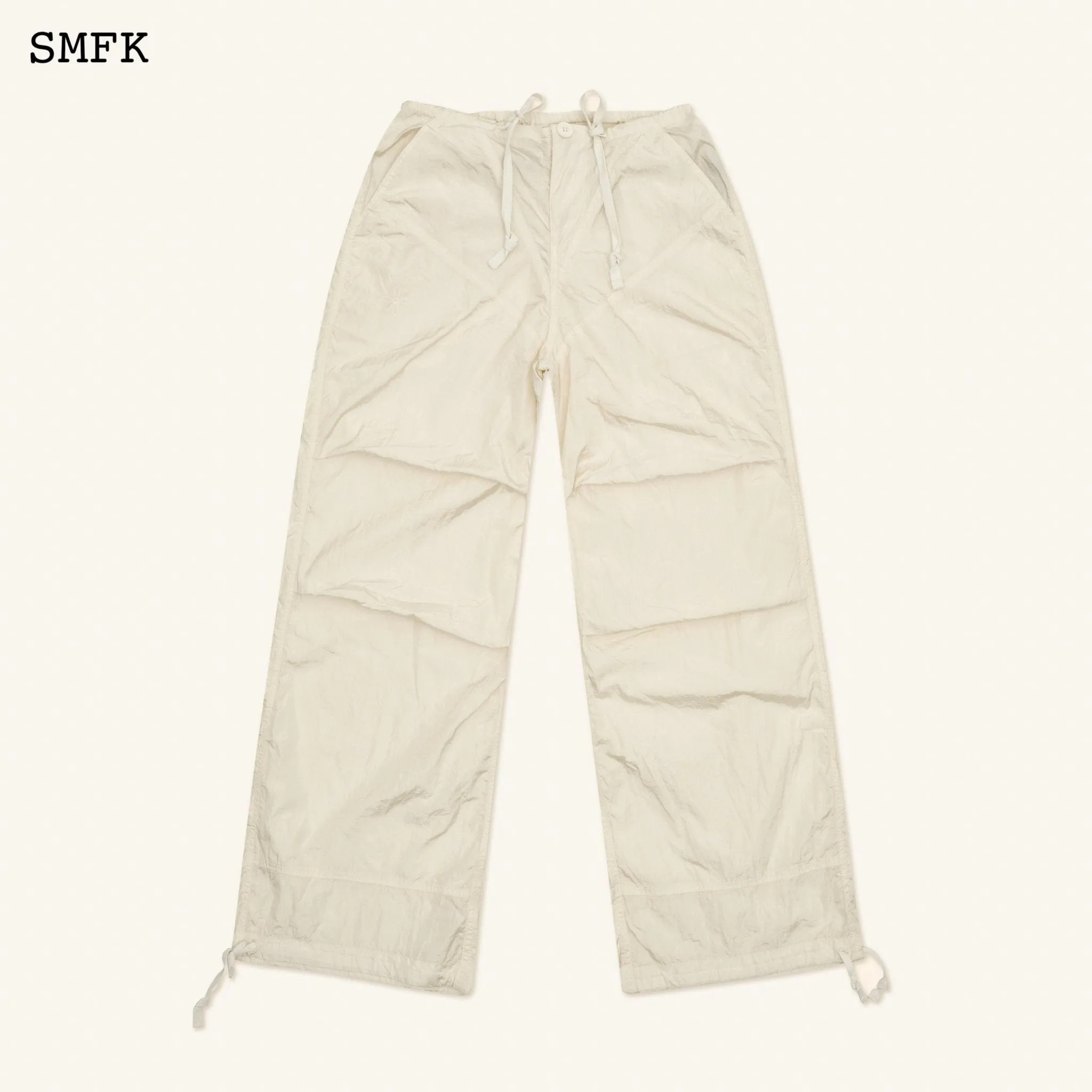 WildWorld Parachute Wide-Leg Pants In White