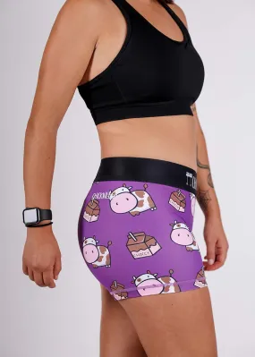 Women's Choccy Cows 3" Compression Shorts