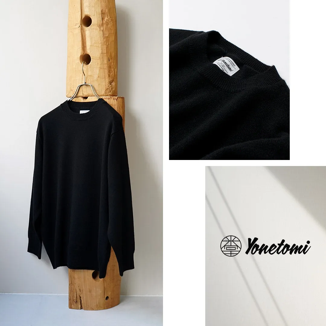 YONETOMI NEW BASIC / Rigid Cashmere Knit Pullover Garment Dyed